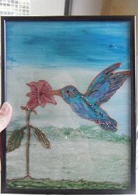 Cadre peinture sur verre